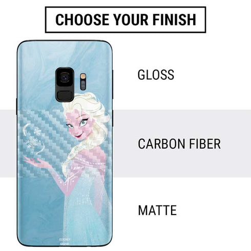 Disney Frozen Ice Blue Elsa Art Galaxy S9 Skin